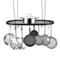 Support Suspendu pour Casseroles 81cm avec 12 Crochets - Porte - Ustensiles Plafond Capacité 36kg - Cuisine Chez Nadine
