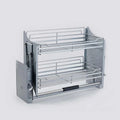 Système d'Ascenseur de Rangement pour Armoire de Cuisine - Mécanisme de Levage Vertical Double Niveau avec Paniers en Fil Métallique - Cuisine Chez Nadine