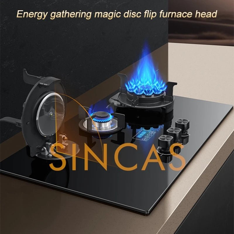 Table de Cuisson Gaz 3 Feux 5.2KW - Verre Trempé Encastrable avec Minuterie - Cuisine Chez Nadine
