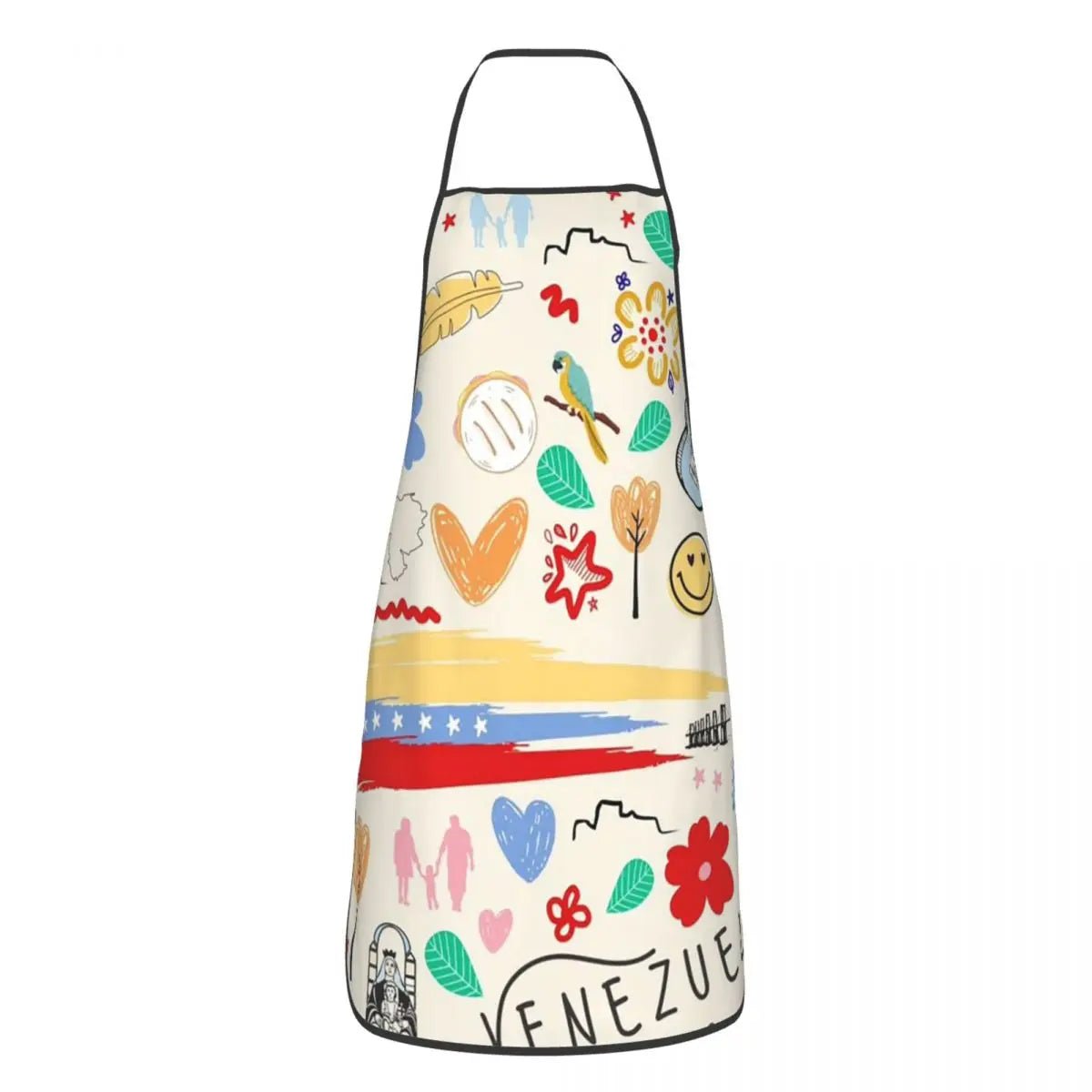 Tablier Arepas Venezuela en PVC - Tablier de Cuisine sans Manches pour Homme et Femme - Cuisine Chez Nadine