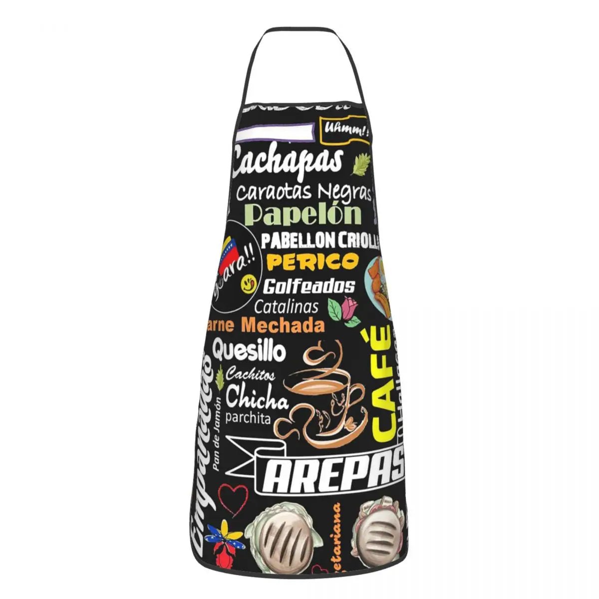 Tablier Arepas Venezuela en PVC - Tablier de Cuisine sans Manches pour Homme et Femme - Cuisine Chez Nadine
