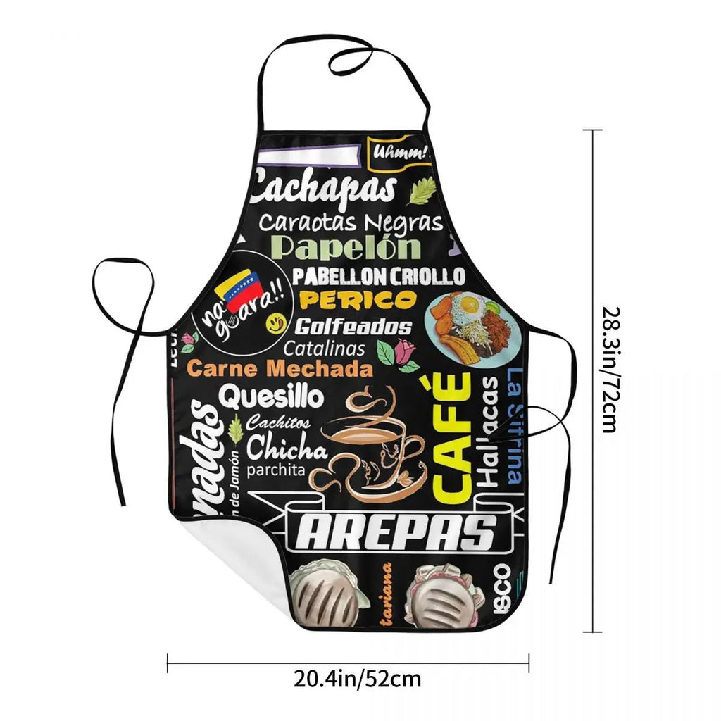 Tablier Arepas Venezuela Imperméable en PVC - Tablier de Cuisine pour Homme et Femme - Cuisine Chez Nadine
