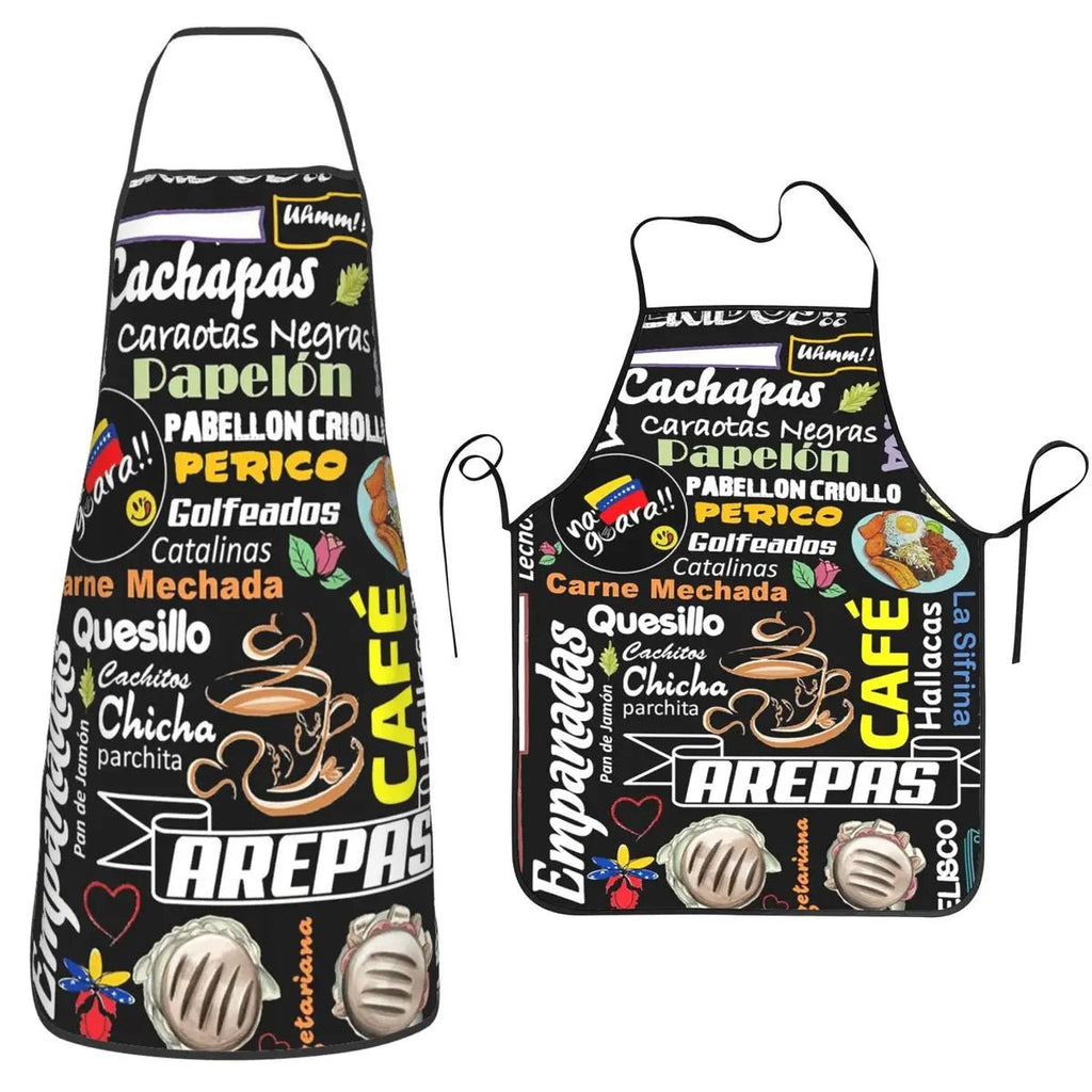 Tablier Arepas Venezuela Imperméable en PVC - Tablier de Cuisine pour Homme et Femme - Cuisine Chez Nadine