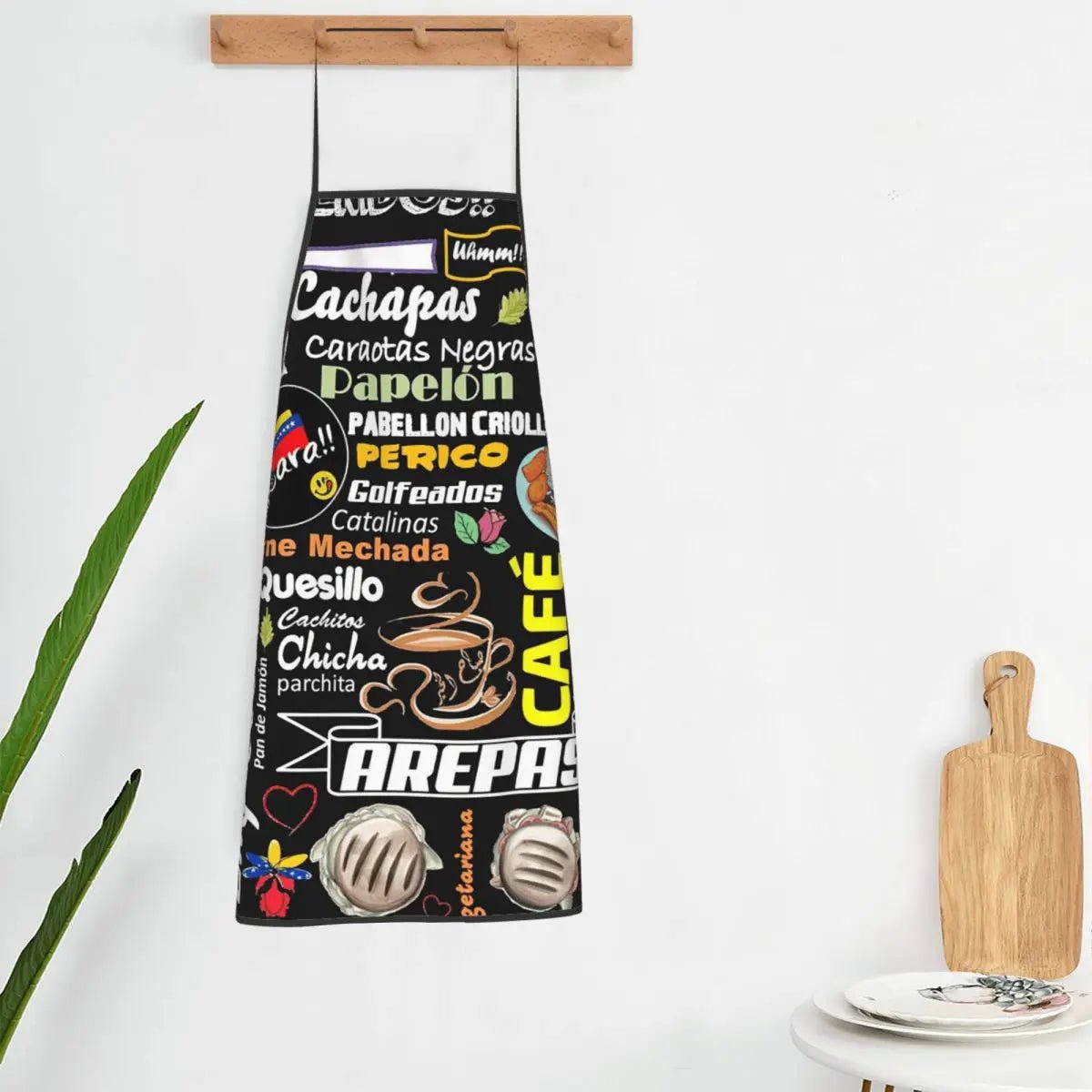 Tablier Arepas Venezuela Imperméable en PVC - Tablier de Cuisine pour Homme et Femme - Cuisine Chez Nadine