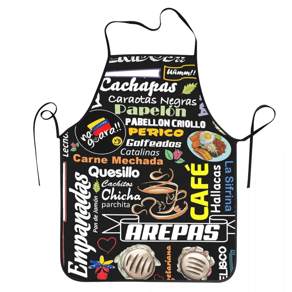 Tablier Arepas Venezuela Imperméable en PVC - Tablier de Cuisine pour Homme et Femme - Cuisine Chez Nadine