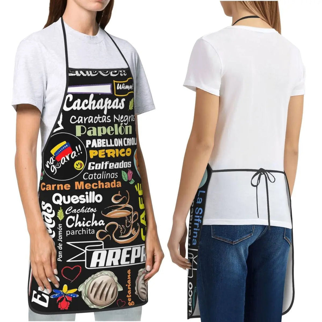 Tablier Arepas Venezuela Imperméable en PVC - Tablier de Cuisine pour Homme et Femme - Cuisine Chez Nadine