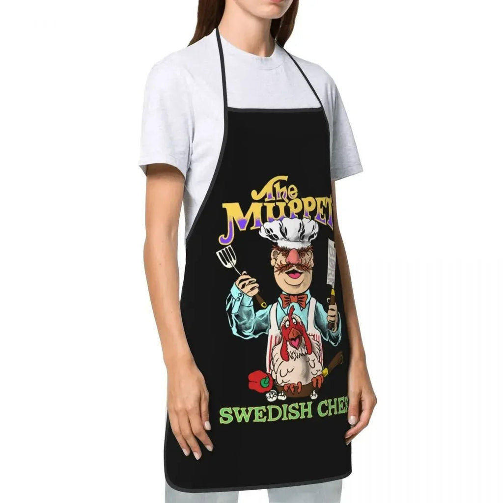 Tablier Chef Suédois Muppet Show - Tablier de Cuisine Unisexe en Tissu Oxford pour Homme et Femme - Cuisine Chez Nadine