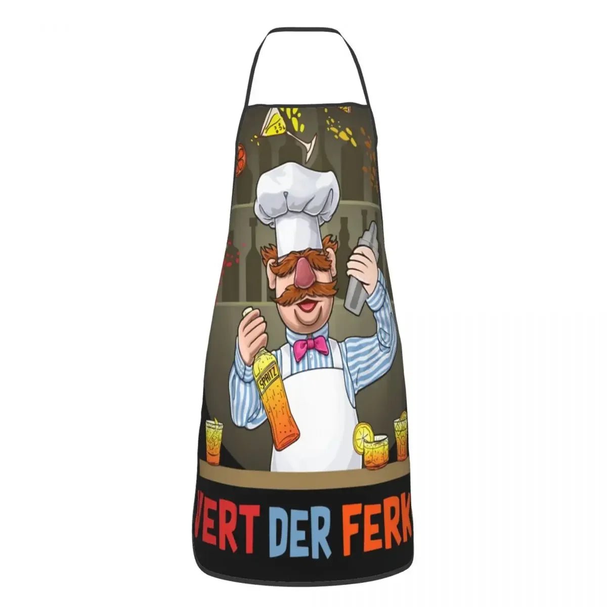 Tablier Chef Suédois Muppet Show - Tablier de Cuisine Unisexe en Tissu Oxford pour Homme et Femme - Cuisine Chez Nadine