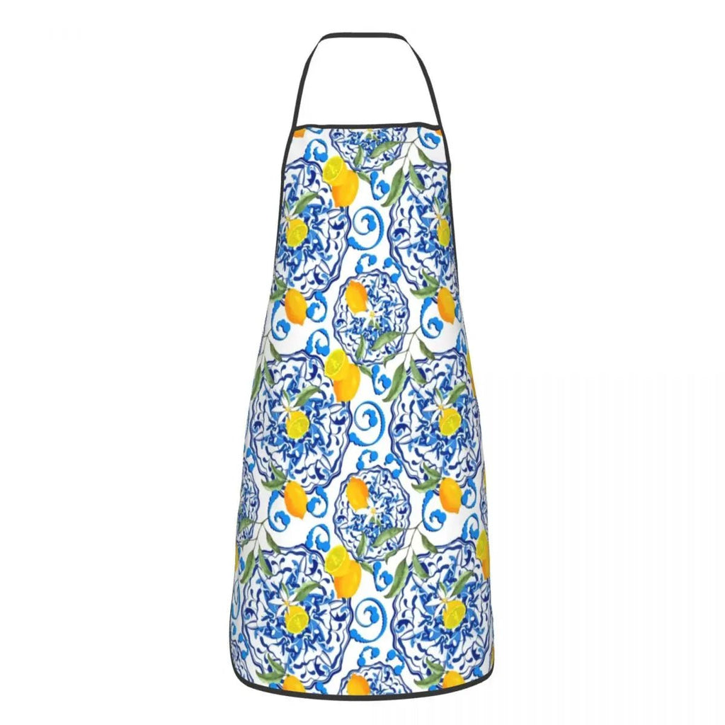 Tablier Citrons Jaunes Été - Tablier de Cuisine Unisexe Motif Fruits Personnalisé - Cuisine Chez Nadine