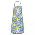 Tablier Citrons Jaunes Été - Tablier de Cuisine Unisexe Motif Fruits Personnalisé - Cuisine Chez Nadine