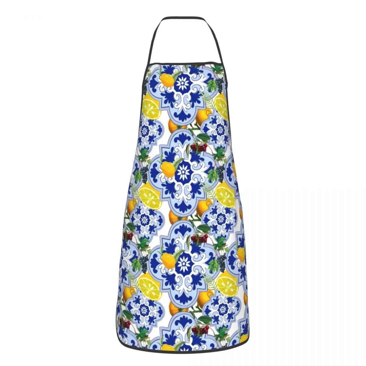 Tablier Citrons Jaunes Été - Tablier de Cuisine Unisexe Motif Fruits Personnalisé - Cuisine Chez Nadine
