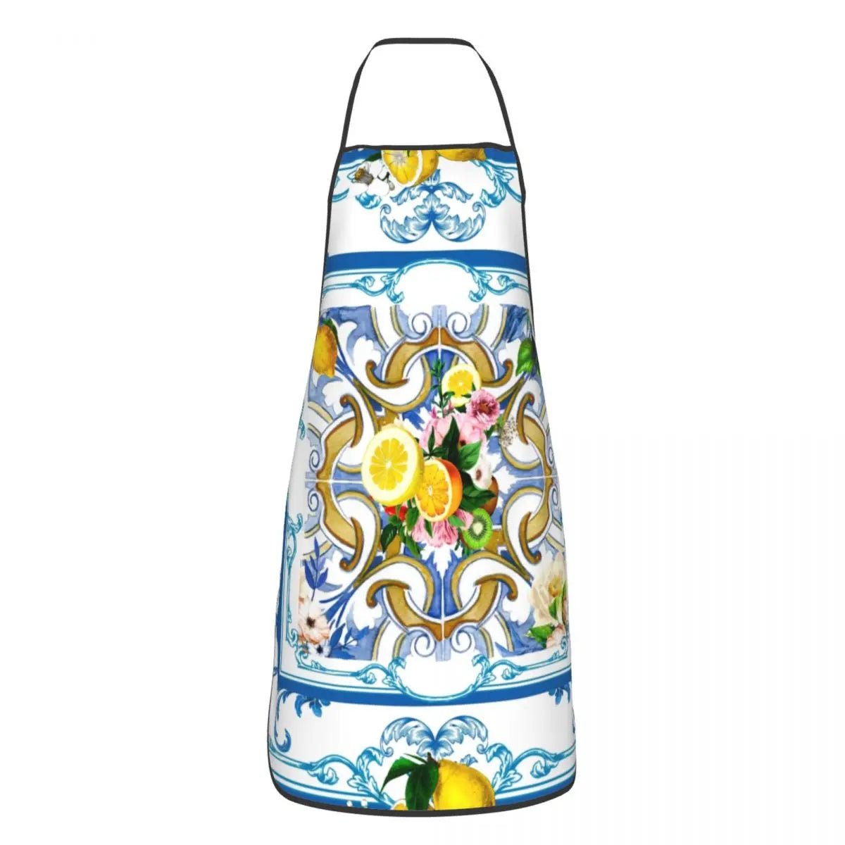 Tablier Citrons Jaunes Été - Tablier de Cuisine Unisexe Motif Fruits Personnalisé - Cuisine Chez Nadine