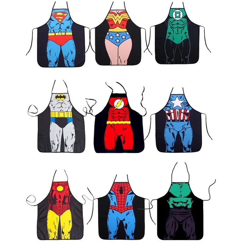 Tablier de Cuisine Super Héros Amusant - Tablier Humoristique pour Homme et Femme - Cuisine Chez Nadine