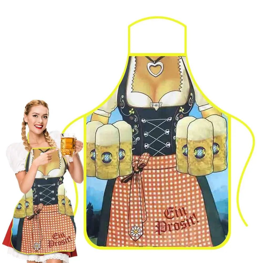 Tablier Humoristique Super Muscle - Tablier de Cuisine Amusant Oktoberfest pour Homme et Femme - Cuisine Chez Nadine