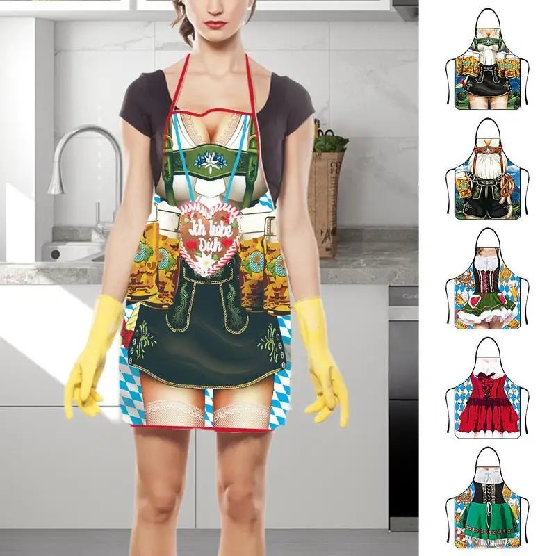 Tablier Humoristique Super Muscle - Tablier de Cuisine Amusant Oktoberfest pour Homme et Femme - Cuisine Chez Nadine