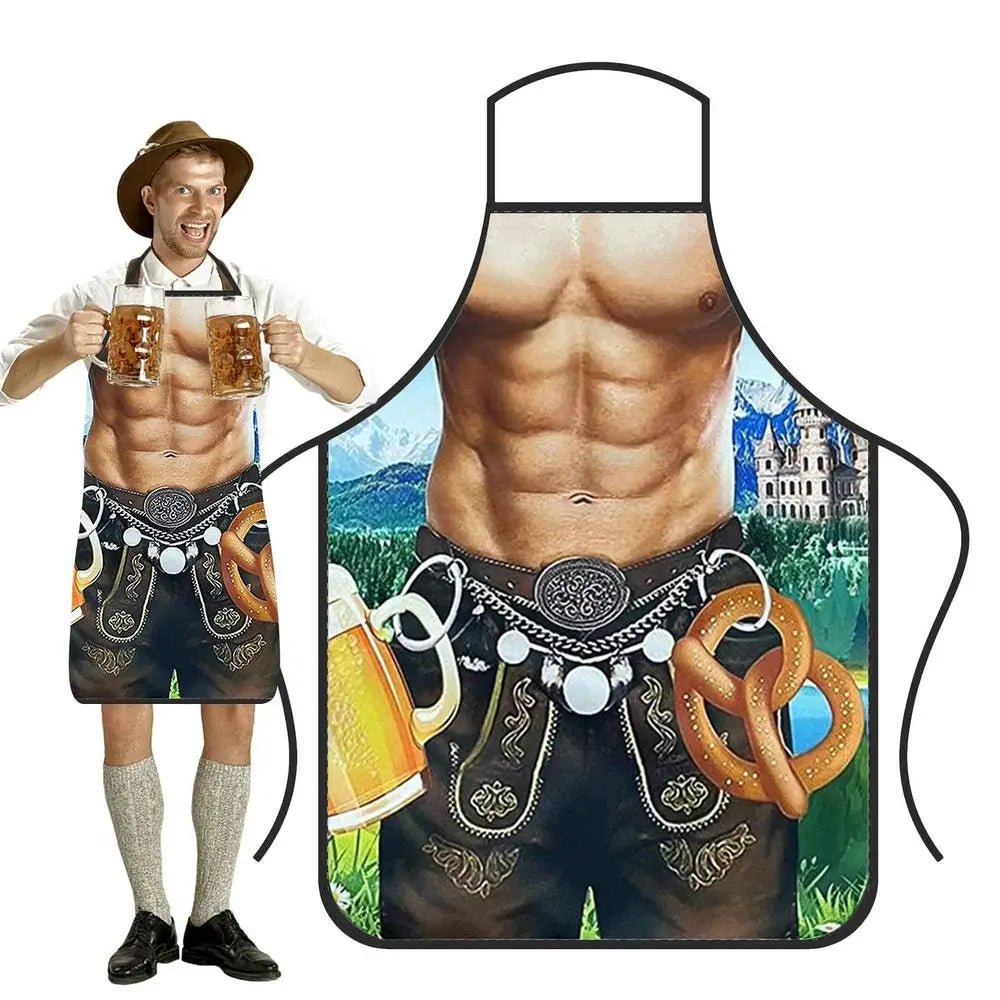 Tablier Humoristique Super Muscle - Tablier de Cuisine Amusant Oktoberfest pour Homme et Femme - Cuisine Chez Nadine
