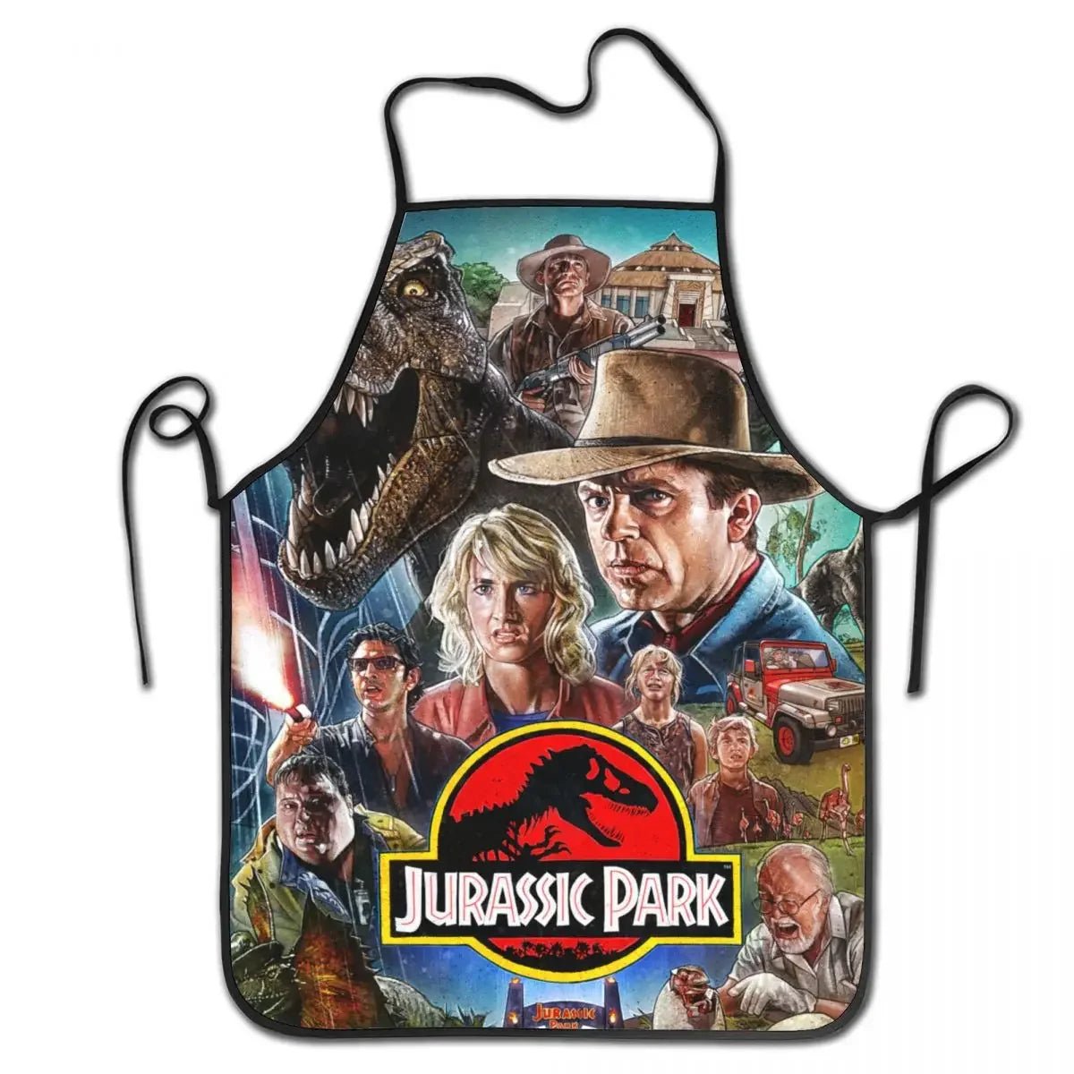 Tablier Jurassic Park Logo Dinosaure - Tablier de Cuisine Unisexe en Tissu Oxford - Cuisine Chez Nadine