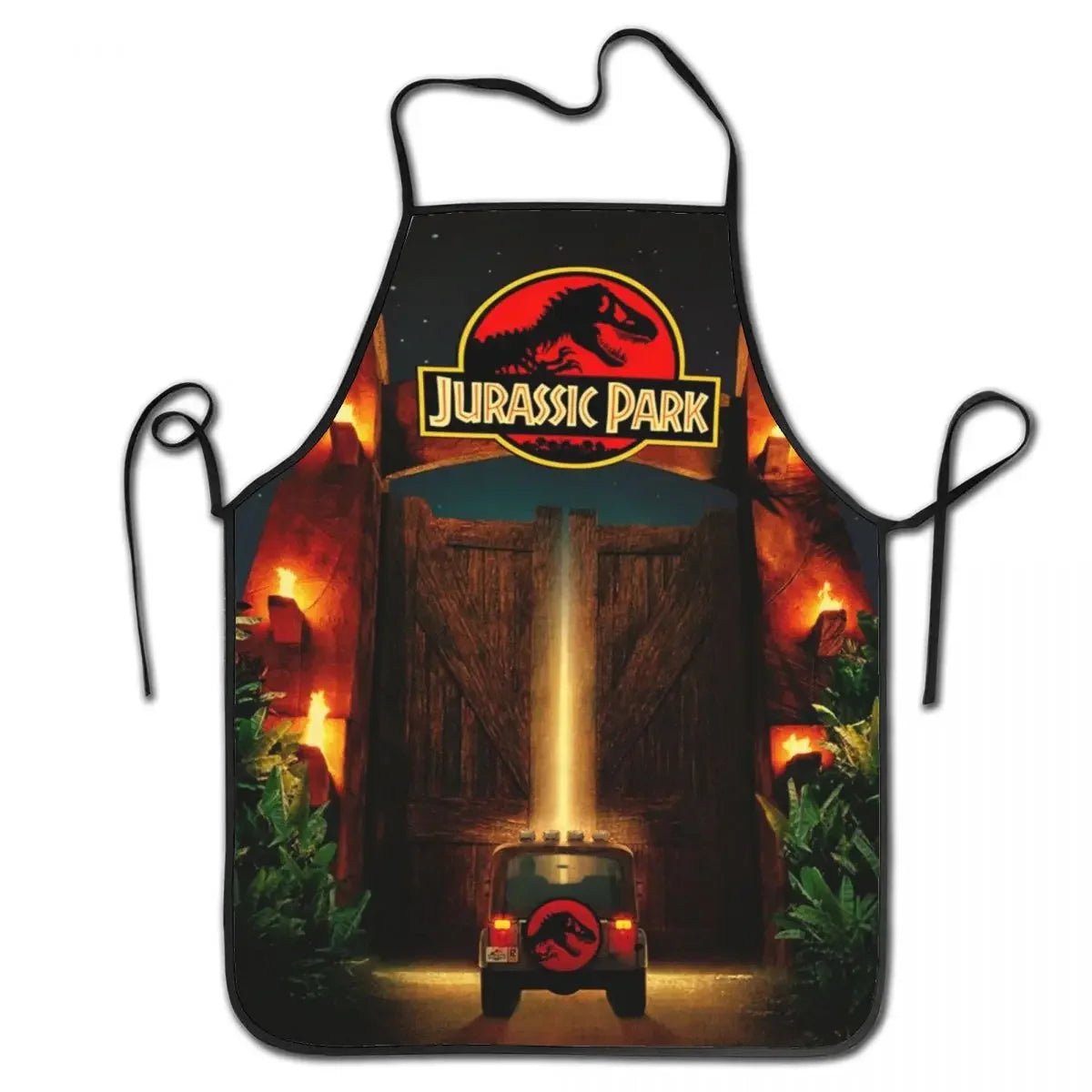 Tablier Jurassic Park Logo Dinosaure - Tablier de Cuisine Unisexe en Tissu Oxford - Cuisine Chez Nadine