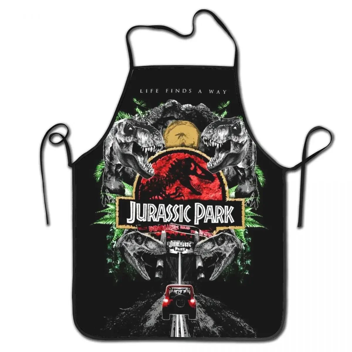 Tablier Jurassic Park Logo Dinosaure - Tablier de Cuisine Unisexe en Tissu Oxford - Cuisine Chez Nadine