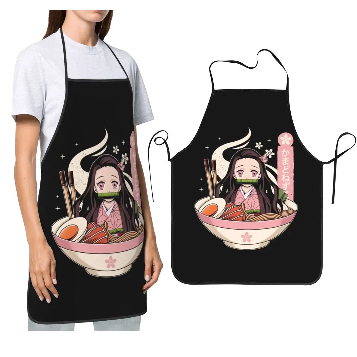Tablier Nezuko Ramen Demon Slayer - Tablier Imperméable Fan Art Anime pour Cuisine - Cuisine Chez Nadine
