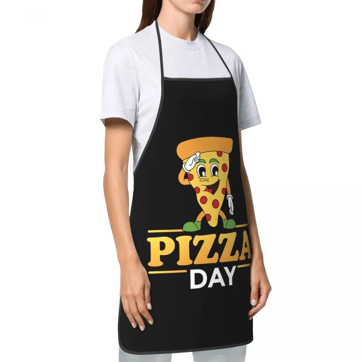 Tablier Pizza Day Unisexe - Tablier de Cuisine en Tissu Oxford pour Amateurs de Pizza - Cuisine Chez Nadine