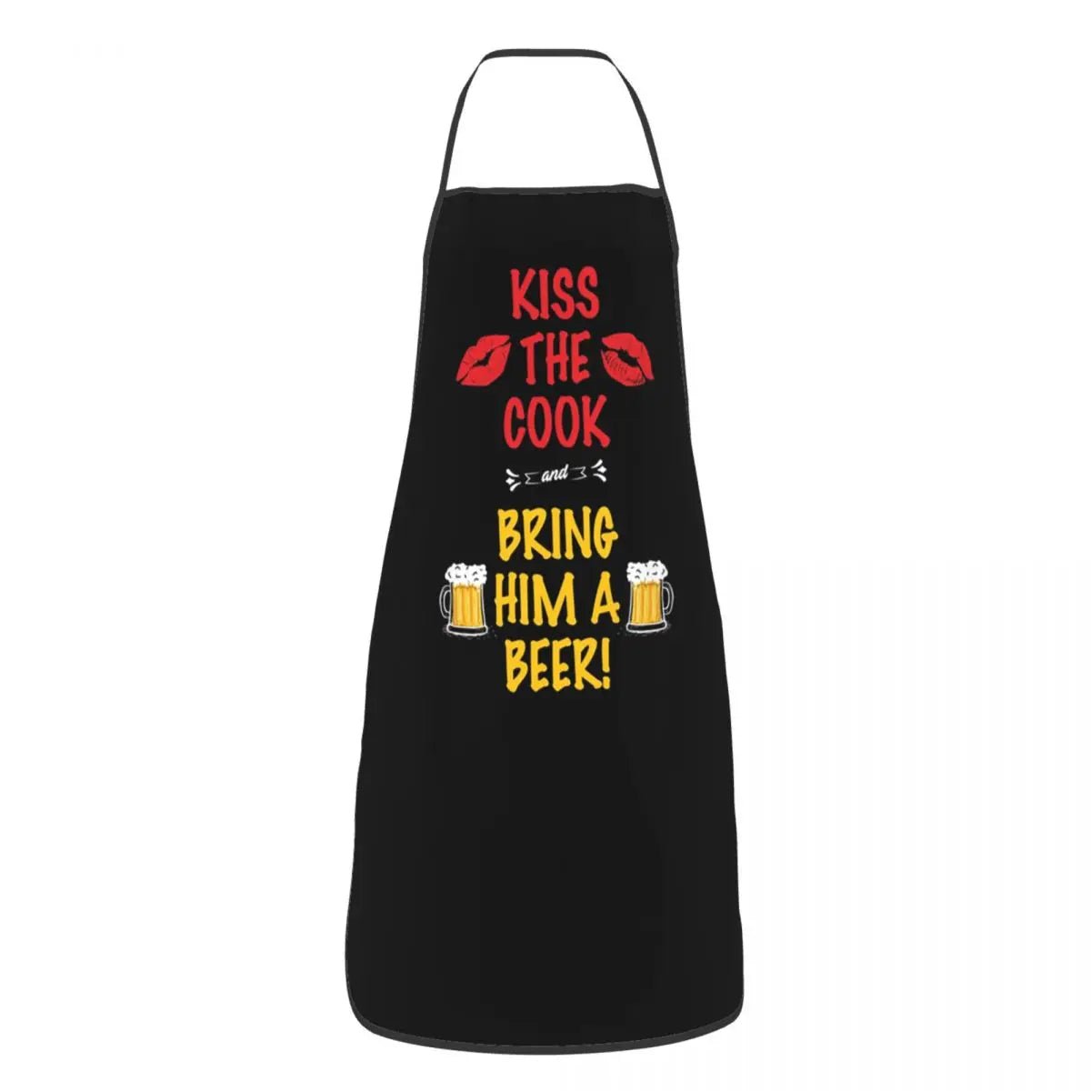 Tablier Rétro "Kiss The Cook" - Tablier de Cuisine Unisexe en Tissu Oxford - Cuisine Chez Nadine