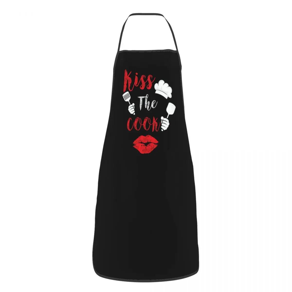 Tablier Rétro "Kiss The Cook" - Tablier de Cuisine Unisexe en Tissu Oxford - Cuisine Chez Nadine