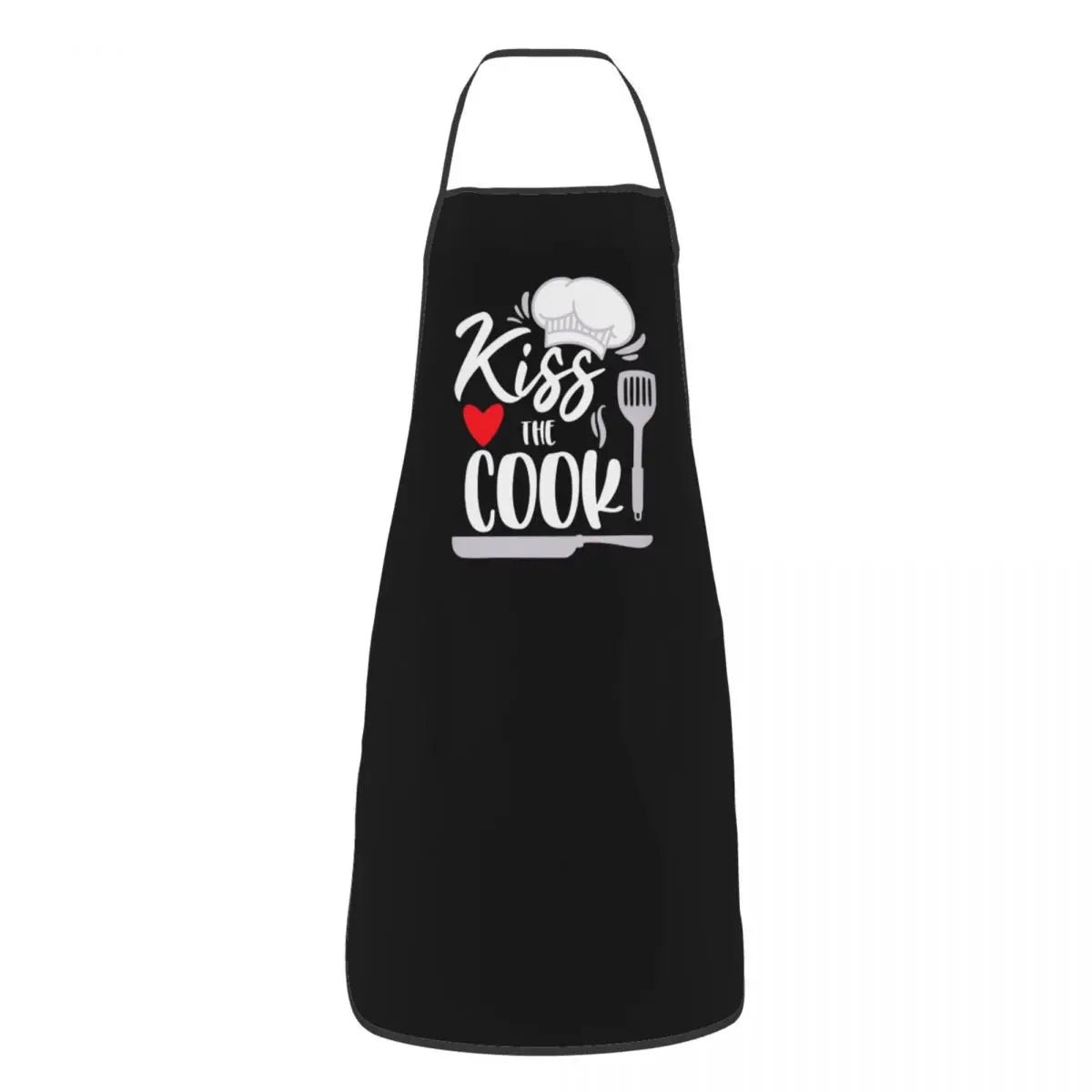 Tablier Rétro "Kiss The Cook" - Tablier de Cuisine Unisexe en Tissu Oxford - Cuisine Chez Nadine