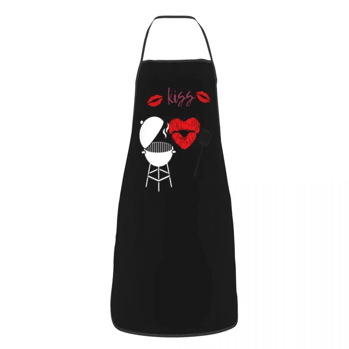 Tablier Rétro "Kiss The Cook" - Tablier de Cuisine Unisexe en Tissu Oxford - Cuisine Chez Nadine