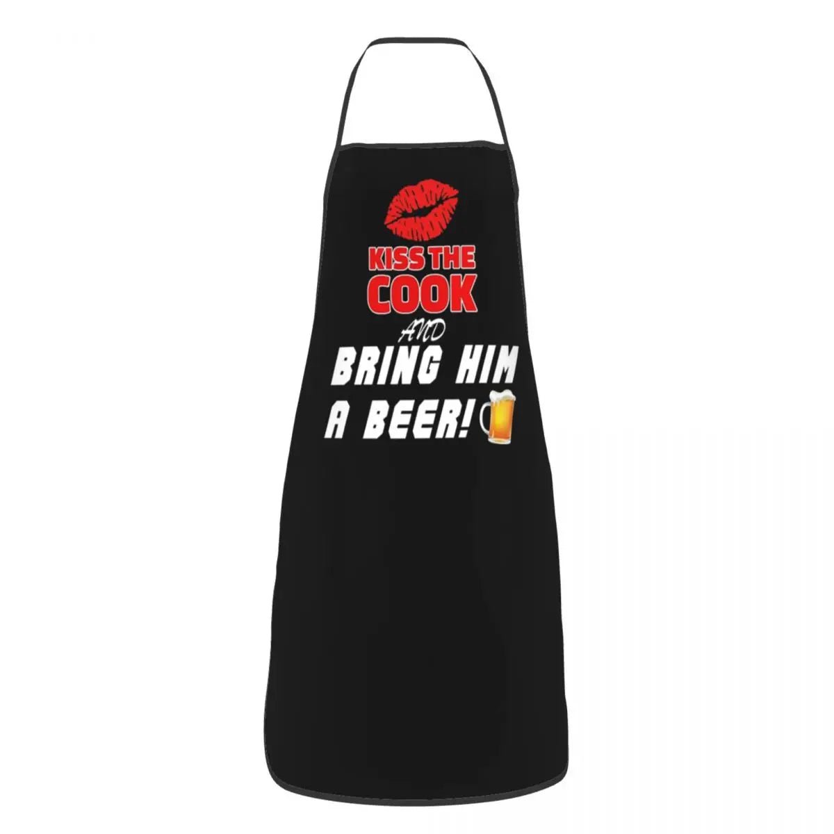Tablier Rétro "Kiss The Cook" - Tablier de Cuisine Unisexe en Tissu Oxford - Cuisine Chez Nadine