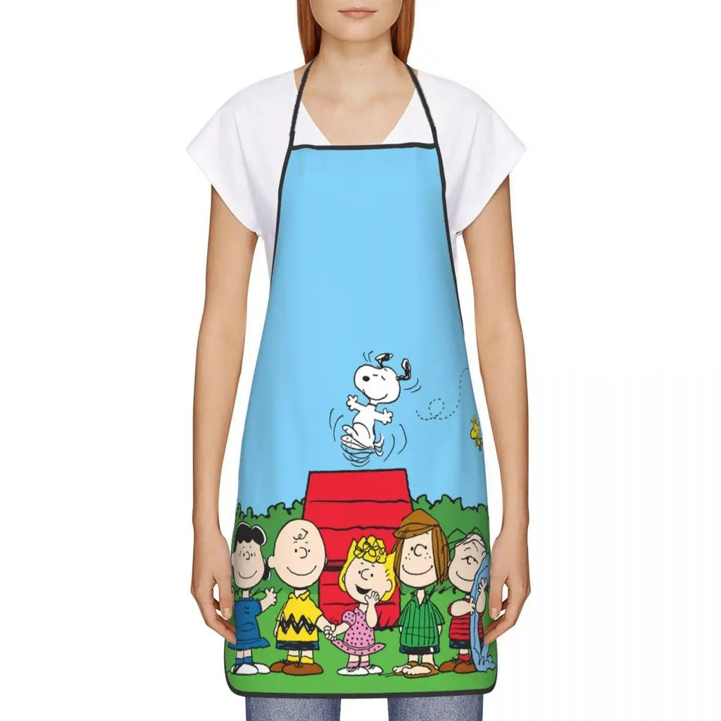 Tablier Snoopy Mignon Personnalisé - Tablier de Cuisine Unisexe Cartoon pour Homme et Femme - Cuisine Chez Nadine