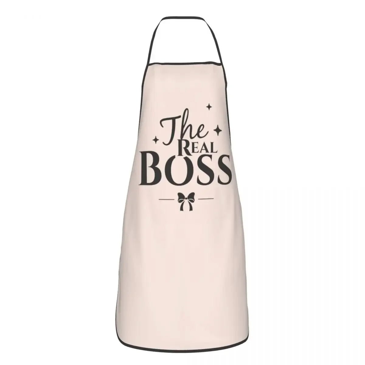 Tablier "The Boss / The Real Boss" - Tablier de Couple Humoristique en Tissu Oxford - Cuisine Chez Nadine