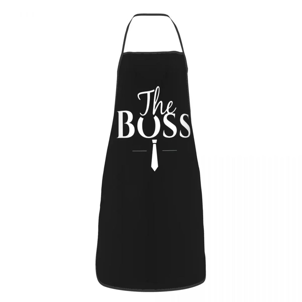 Tablier "The Boss / The Real Boss" - Tablier de Couple Humoristique en Tissu Oxford - Cuisine Chez Nadine