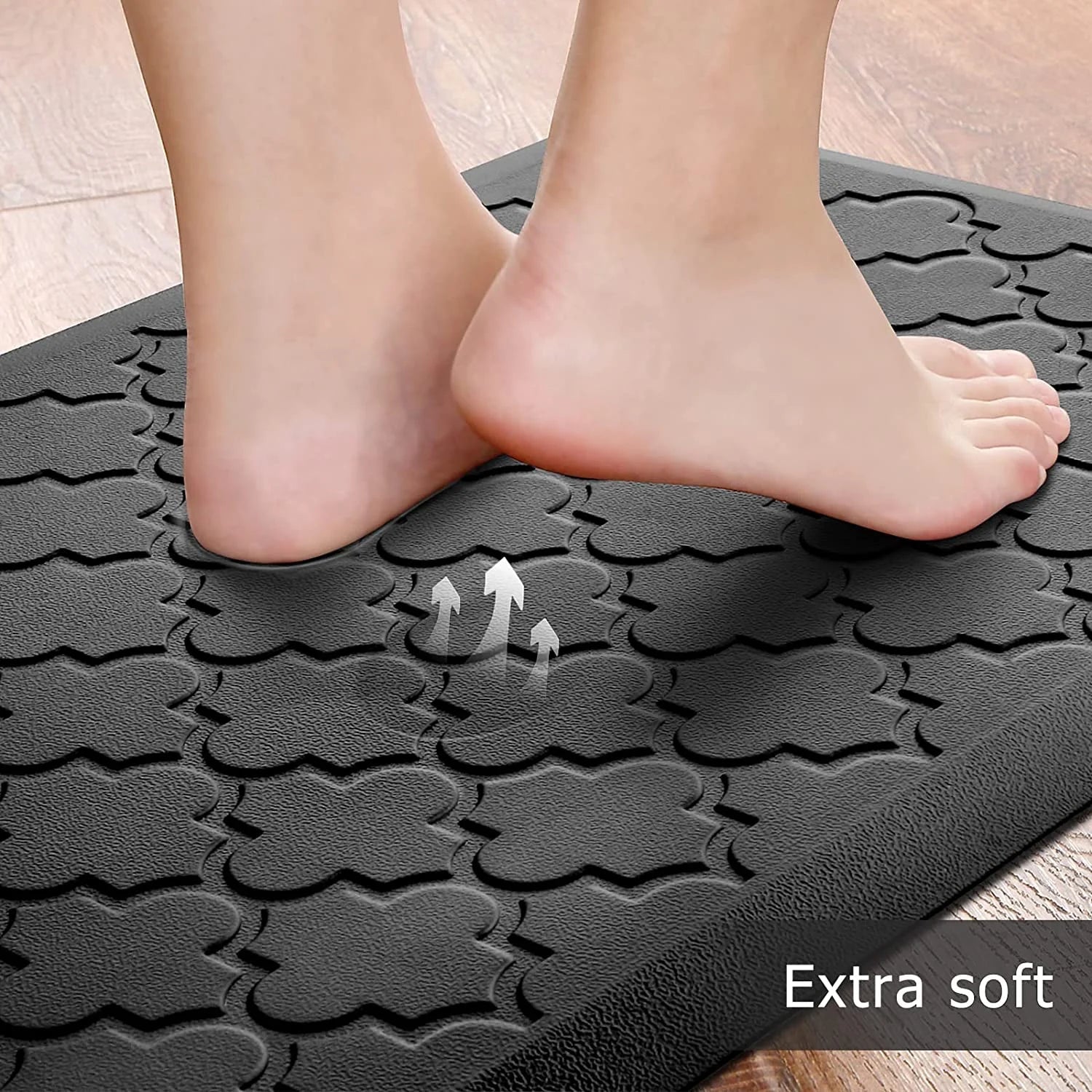 Tapis de Cuisine Anti - Fatigue Rembourré - Mousse Confort Imperméable Antidérapant pour Sol 440x1200mm - Cuisine Chez Nadine