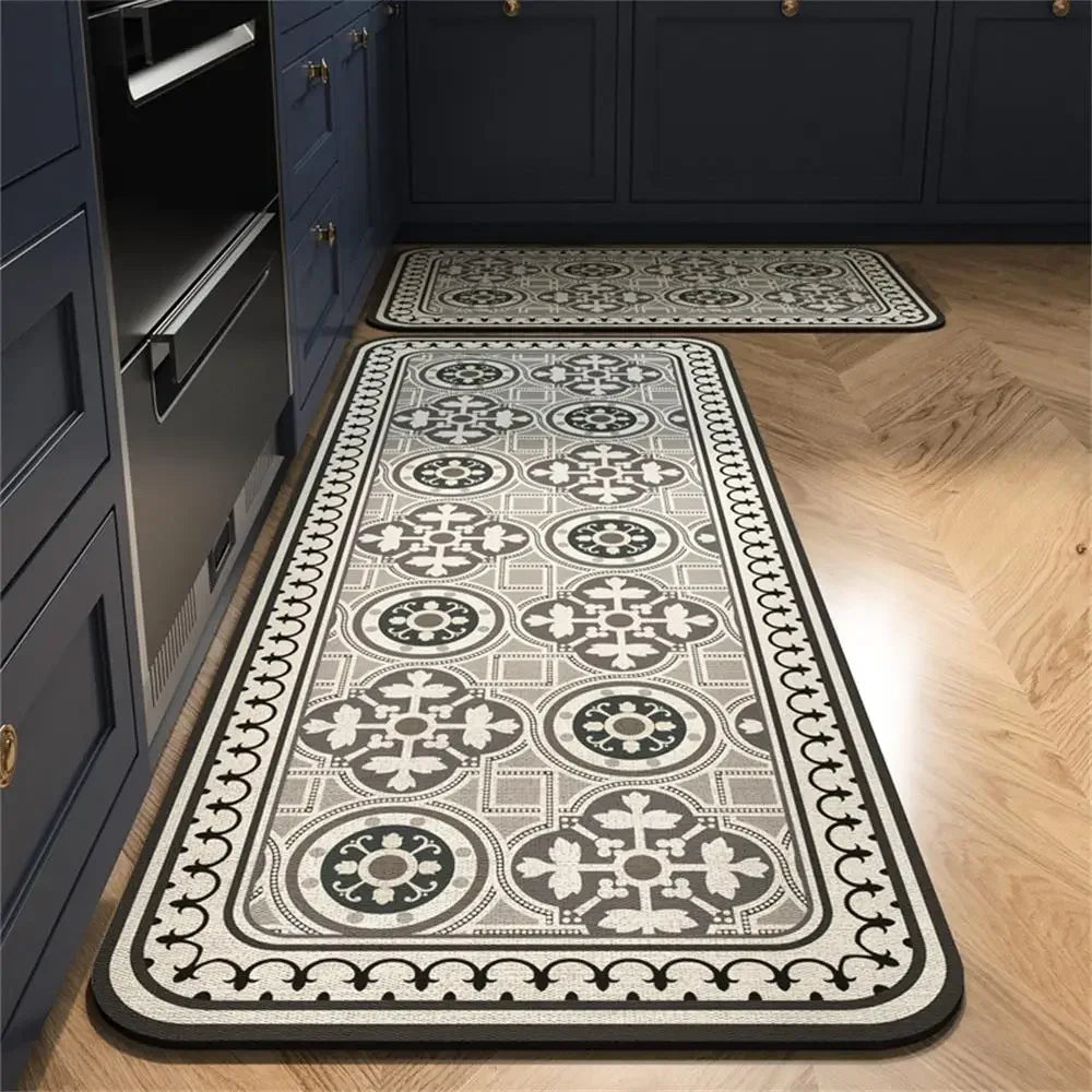 Tapis de Cuisine Antidérapant Long - Tapis de Sol Absorbant pour Cuisine, Entrée et Salon - Cuisine Chez Nadine
