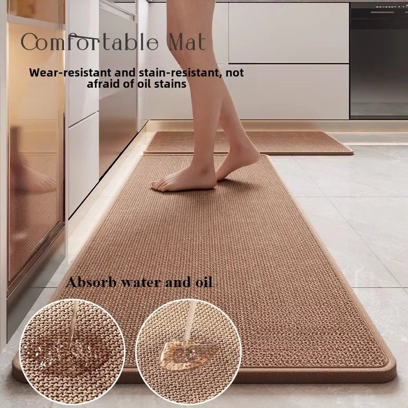 Tapis de Cuisine en Lin Imprimé Motif Cartoon - Tapis Antidérapant Absorbant pour Cuisine et Entrée - Cuisine Chez Nadine