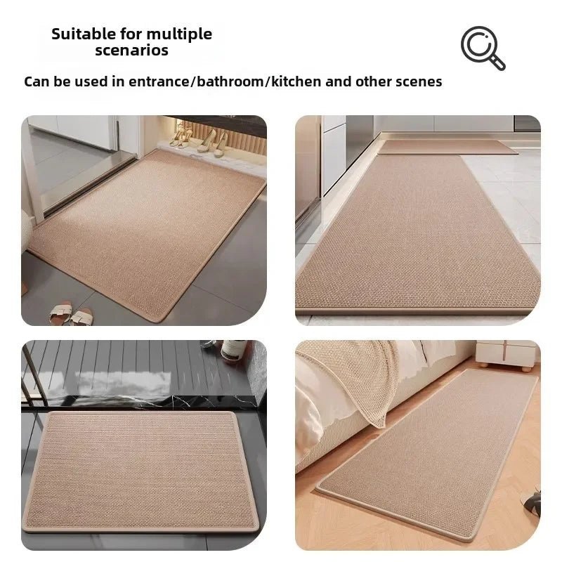 Tapis de Cuisine en Lin Imprimé Motif Cartoon - Tapis Antidérapant Absorbant pour Cuisine et Entrée - Cuisine Chez Nadine