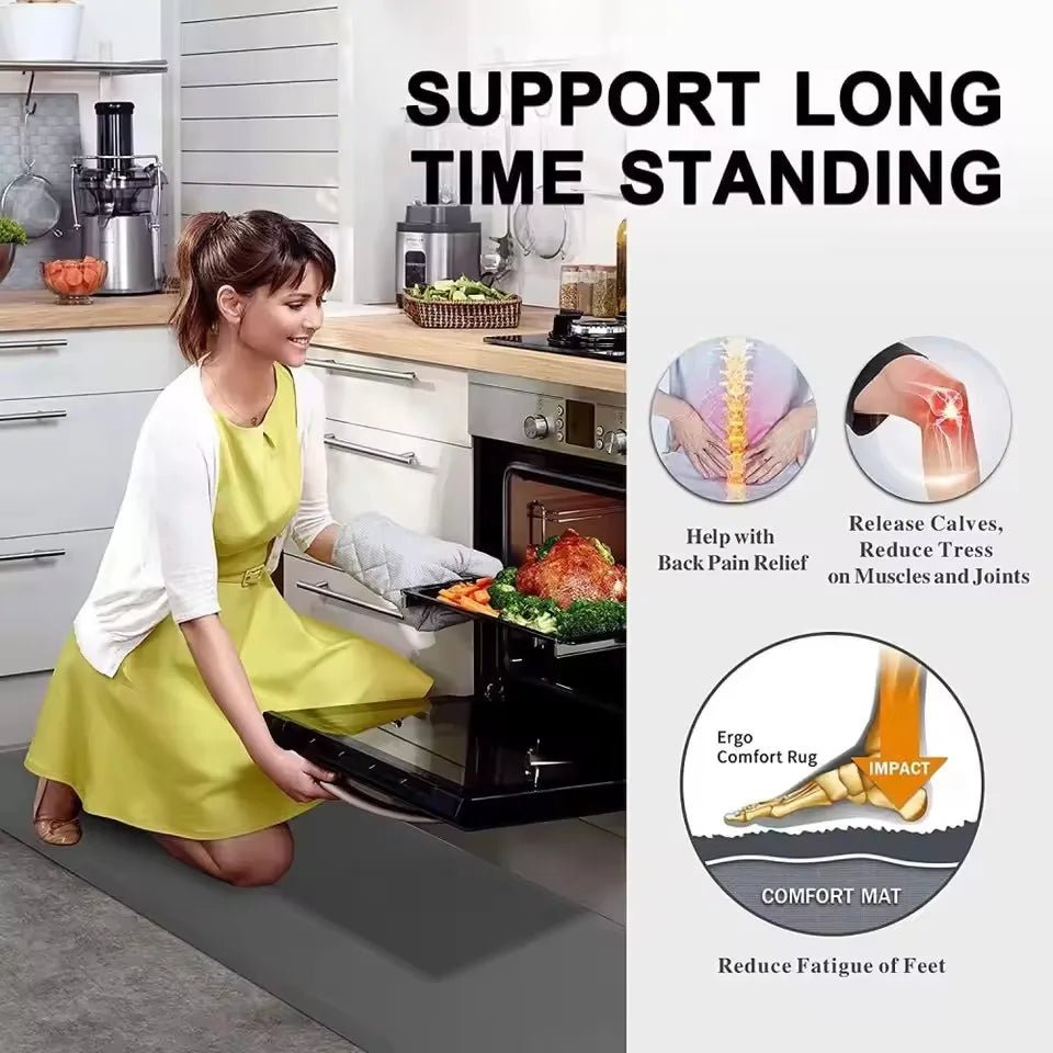 Tapis de Cuisine Épais Anti - Fatigue - Tapis Confort Imperméable Antidérapant pour Bureau Debout - Cuisine Chez Nadine