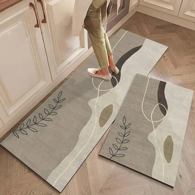 Tapis de Cuisine PVC Effet Cuir Grande Taille - Tapis Imperméable Résistant à l'Huile 180x280cm - Cuisine Chez Nadine
