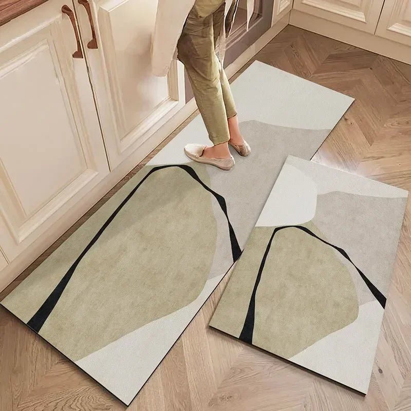 Tapis de Cuisine PVC Effet Cuir Grande Taille - Tapis Imperméable Résistant à l'Huile 180x280cm - Cuisine Chez Nadine