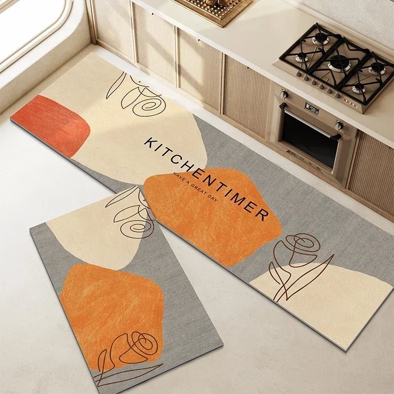 Tapis de Cuisine PVC Effet Cuir Grande Taille - Tapis Imperméable Résistant à l'Huile 180x280cm - Cuisine Chez Nadine