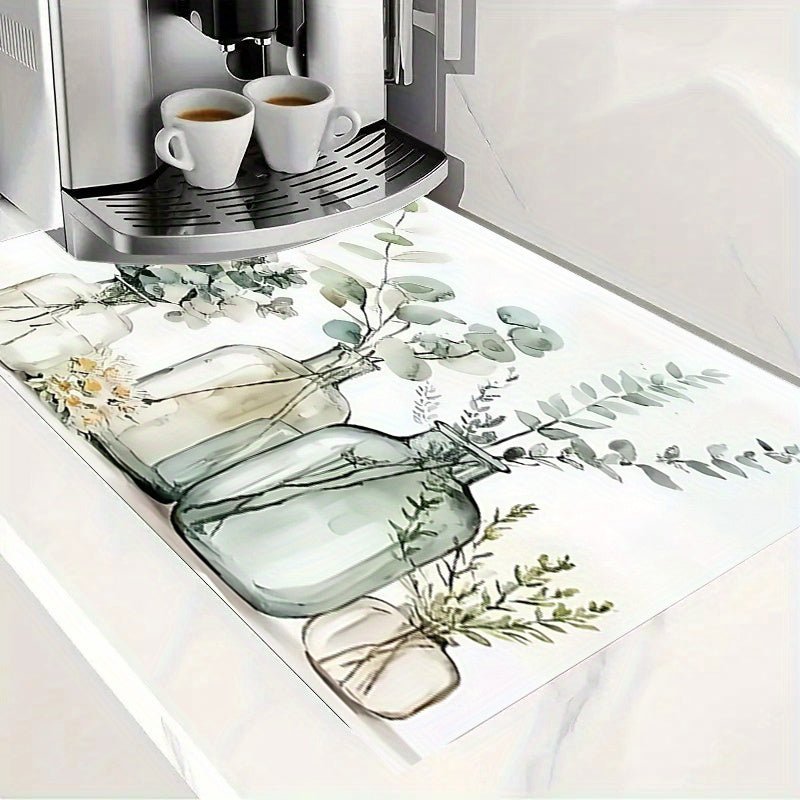 Tapis d'égouttage aquarelle élégant en polyester - Cuisine Chez Nadine