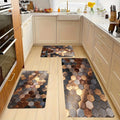 Tapis hexagonal moderne effet marbre avec dos antidérapant - Cuisine Chez Nadine