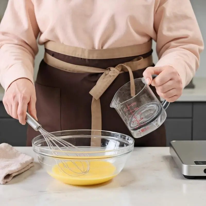Tasse à Mesurer Ajustable en Verre avec Raclette Intégrée - Outil de Cuisine Essentiel pour Toutes Préparations - Cuisine Chez Nadine