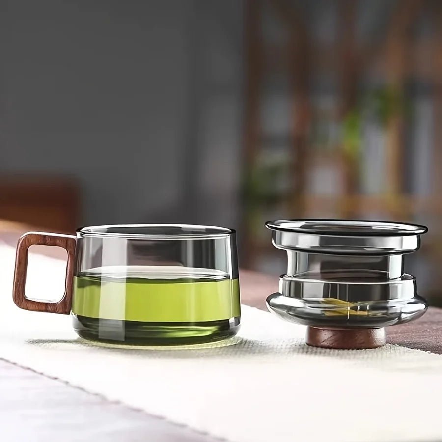 Tasse en Verre Polyvalente avec Infuseur Résistante à la Chaleur Réutilisable Maison Bureau - Cuisine Chez Nadine