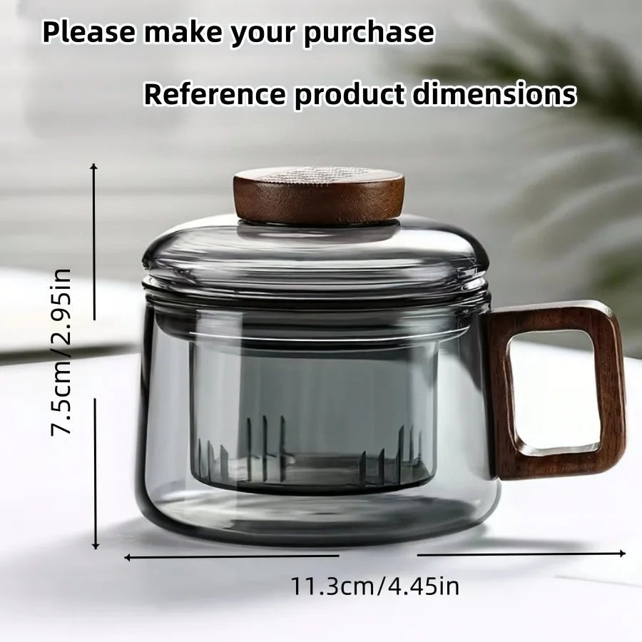 Tasse en Verre Polyvalente avec Infuseur Résistante à la Chaleur Réutilisable Maison Bureau - Cuisine Chez Nadine