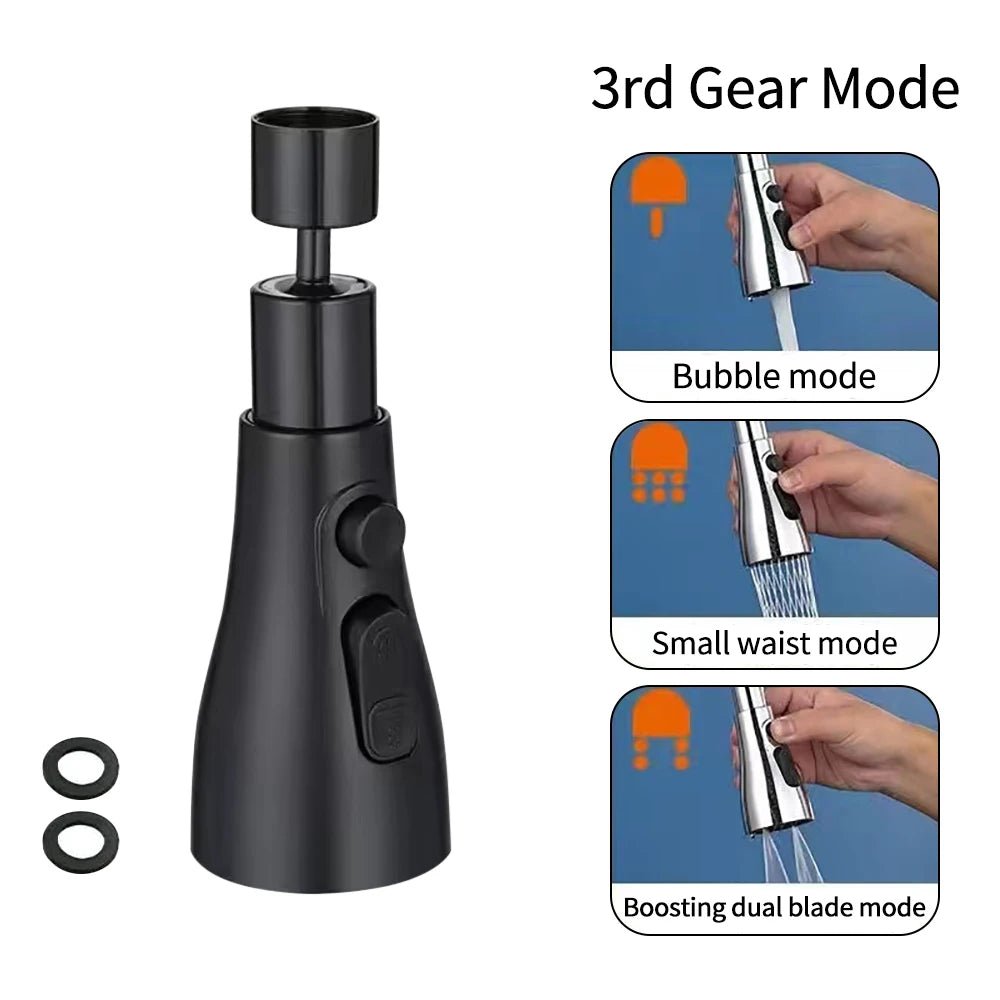 Tête de Robinet Cuisine 3 Modes - Douchette Rotative 360° Haute Pression - Cuisine Chez Nadine