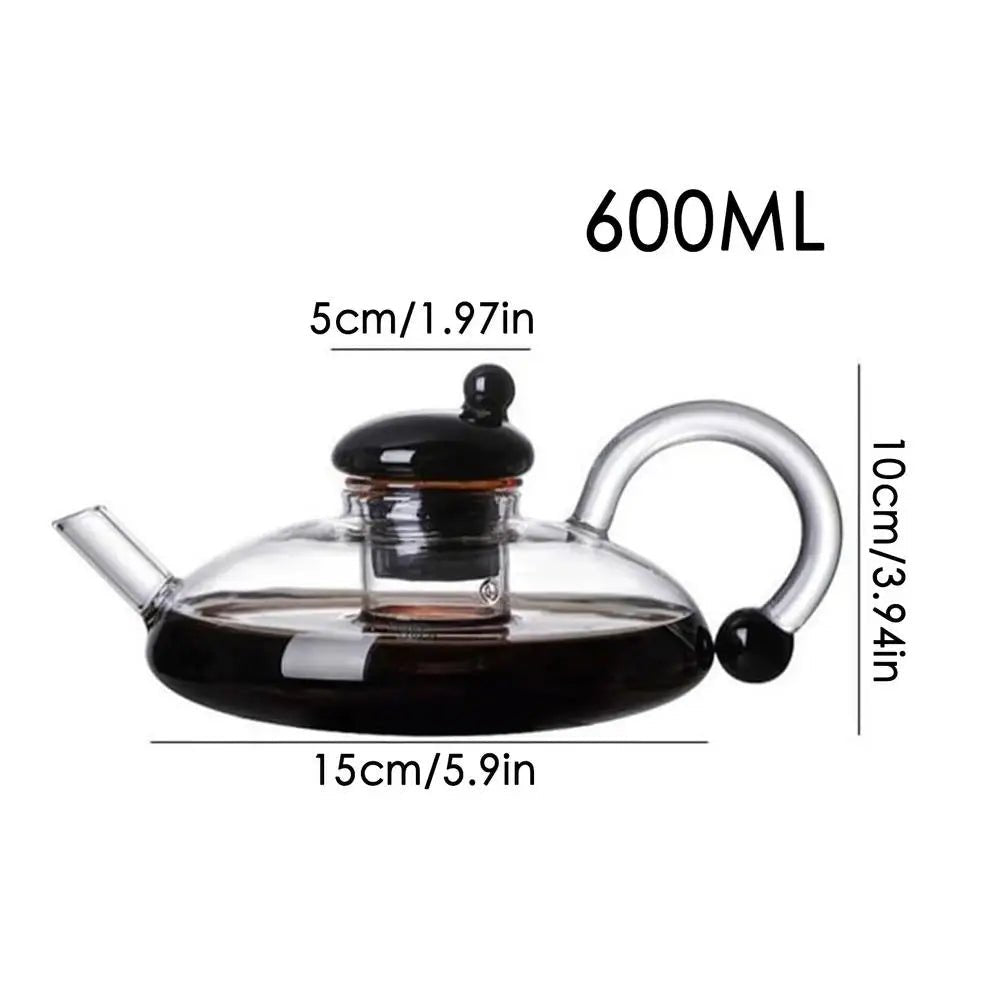 Théière en Verre avec Infuseur Bouilloire Électrique avec Poignée Préparateur de Thé Chaud - Cuisine Chez Nadine