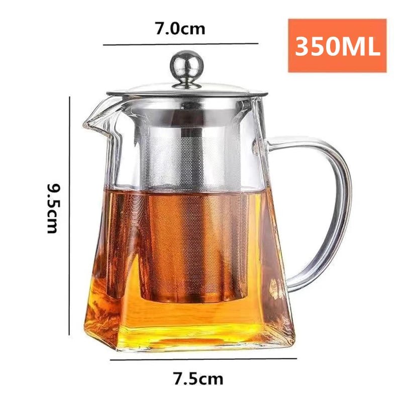 Théière en Verre avec Infuseur Ensemble à Thé Bouilloire Carafe Service à Thé - Cuisine Chez Nadine