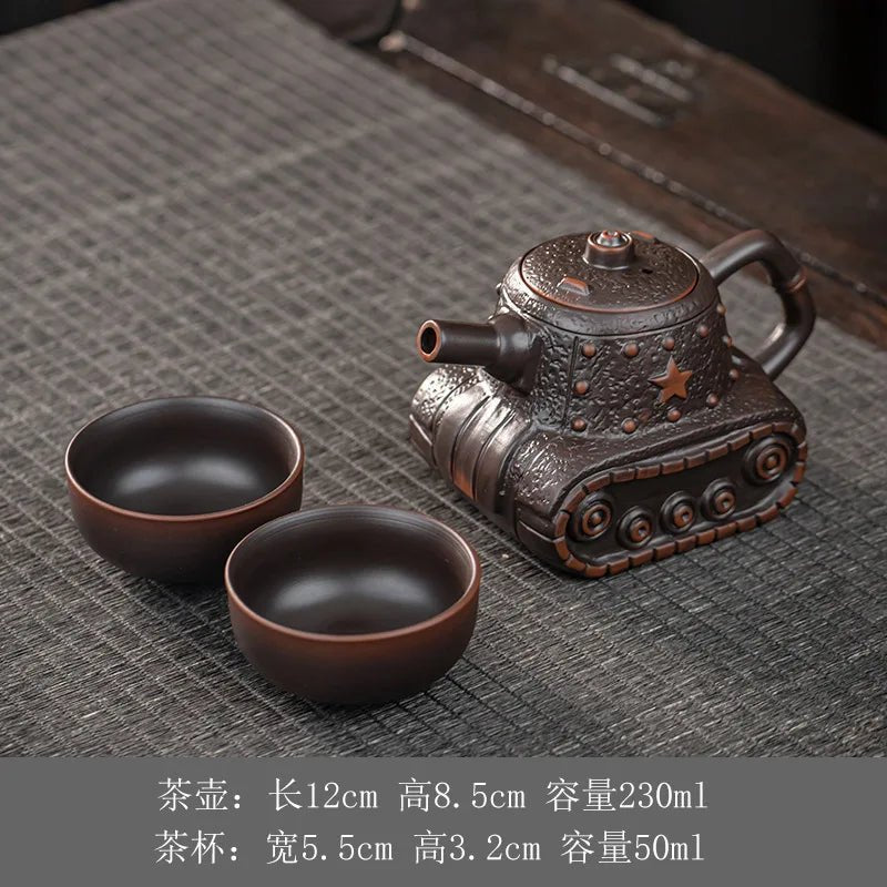 Théière Poterie Violette Créative Vintage Infuseur Intégré Passoire Dahongpao 230ml Accessoires Thé Céramique - Cuisine Chez Nadine